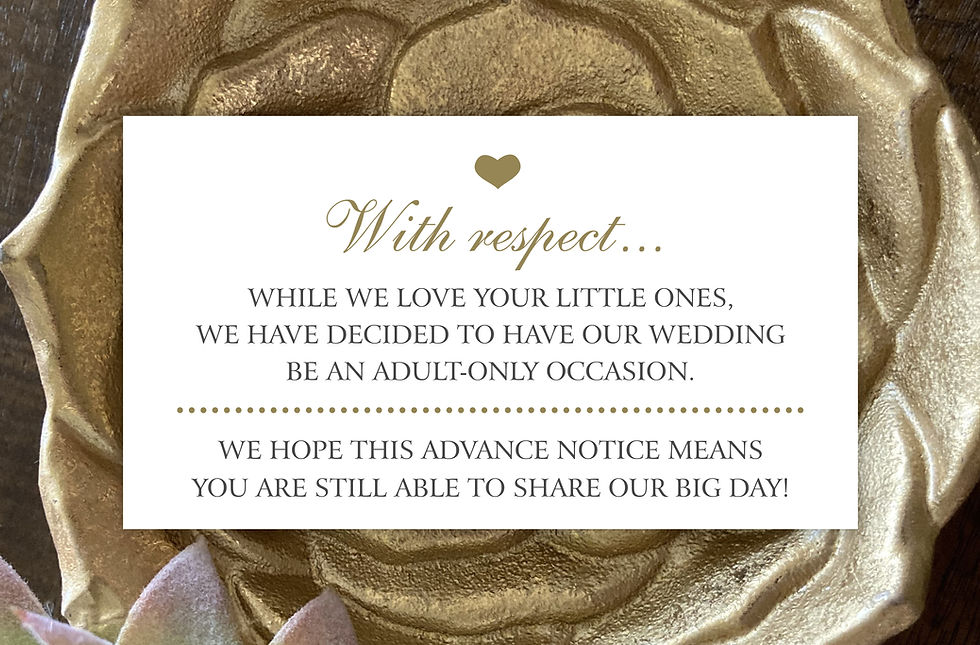 Thumbnail: No Kids At Wedding Card