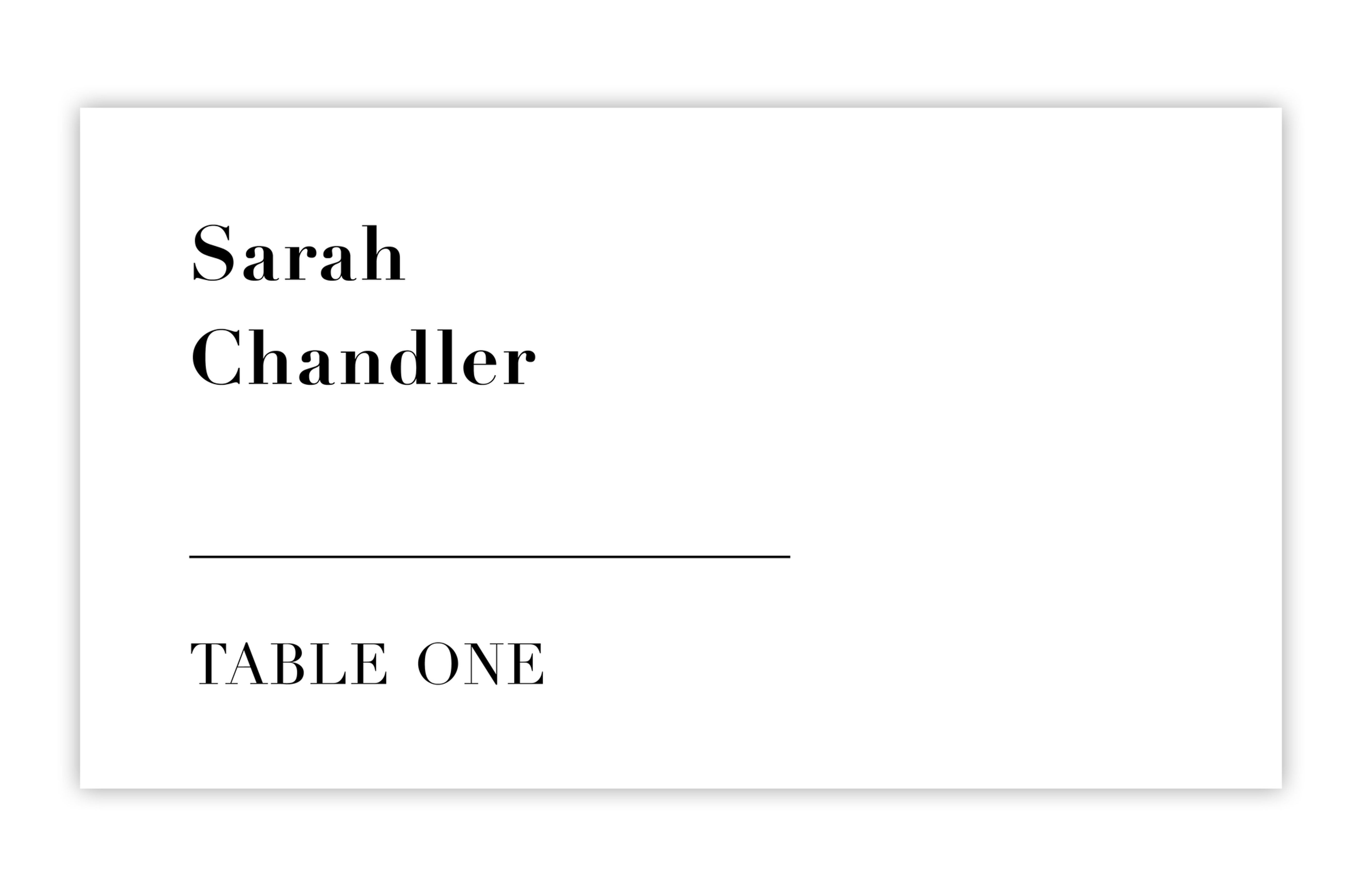 Minimalist Wedding Place Cards