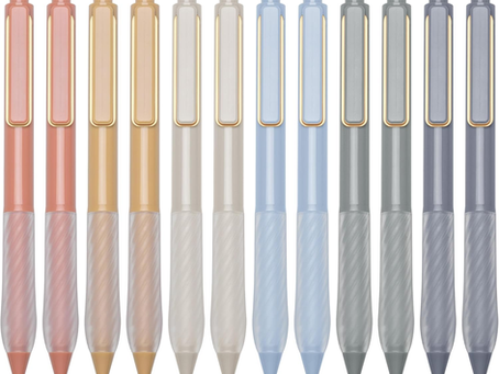 Gel Pens 0.5mm Point Pen Black Ink Smooth Writing Retractable Pen for Office, School Supplies,12-Count