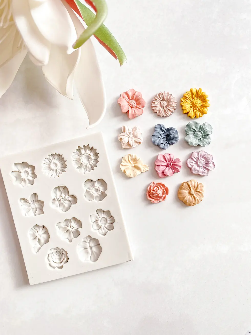 Moule en silicone ensemble fleur 1