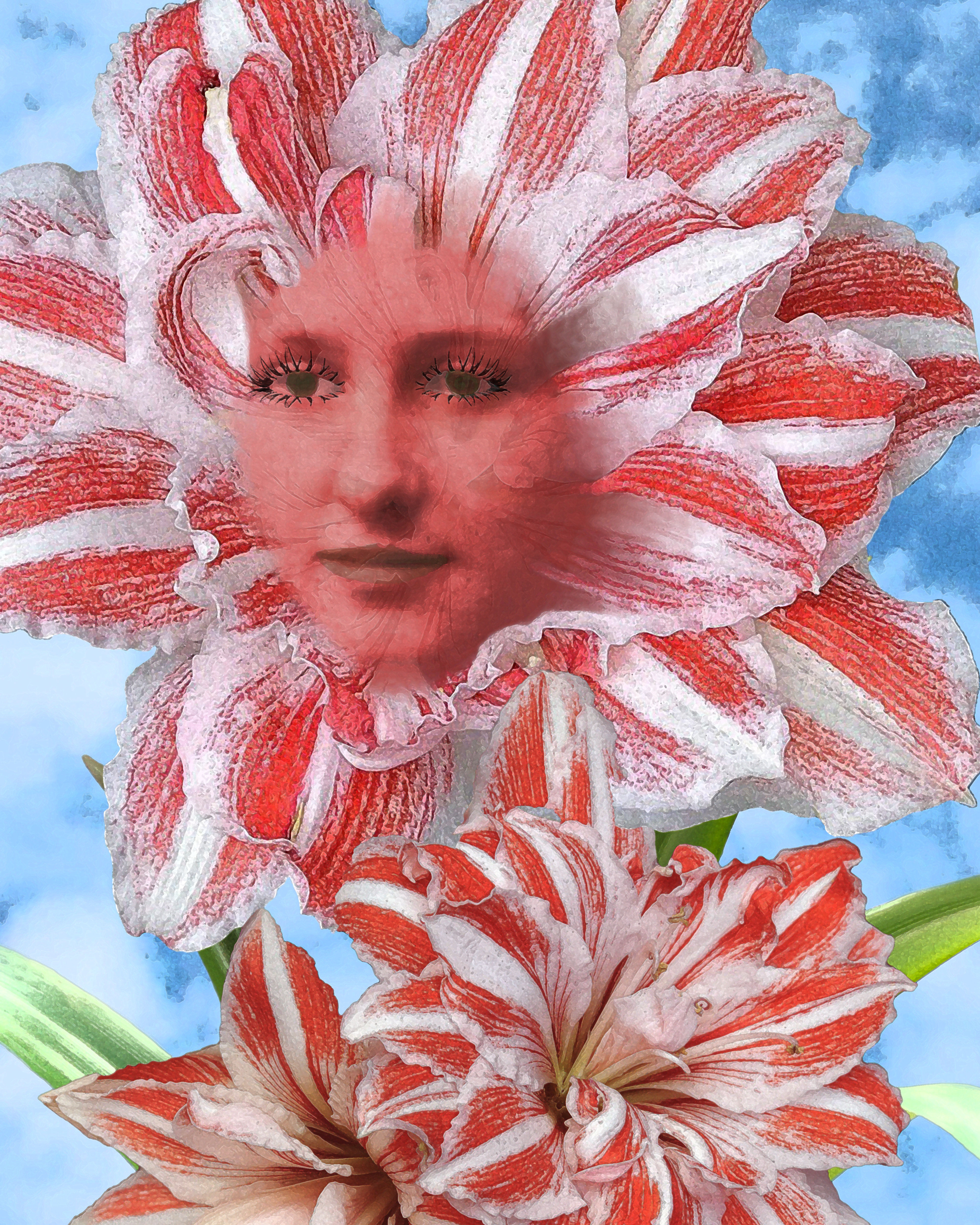 AMARYLLIS floral Goddess aka Surreal Human Flower Woman