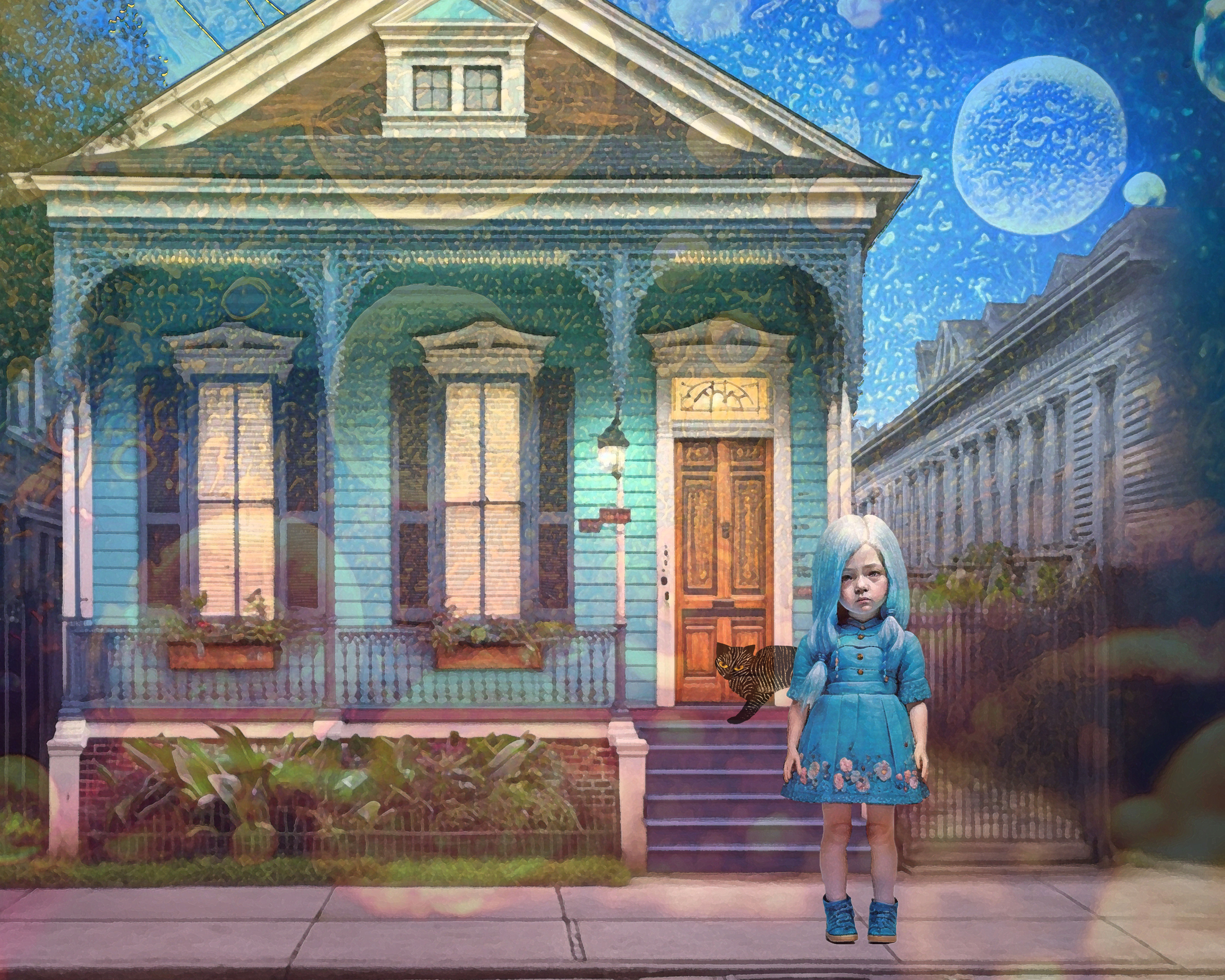 New Orleans Bubble Blue