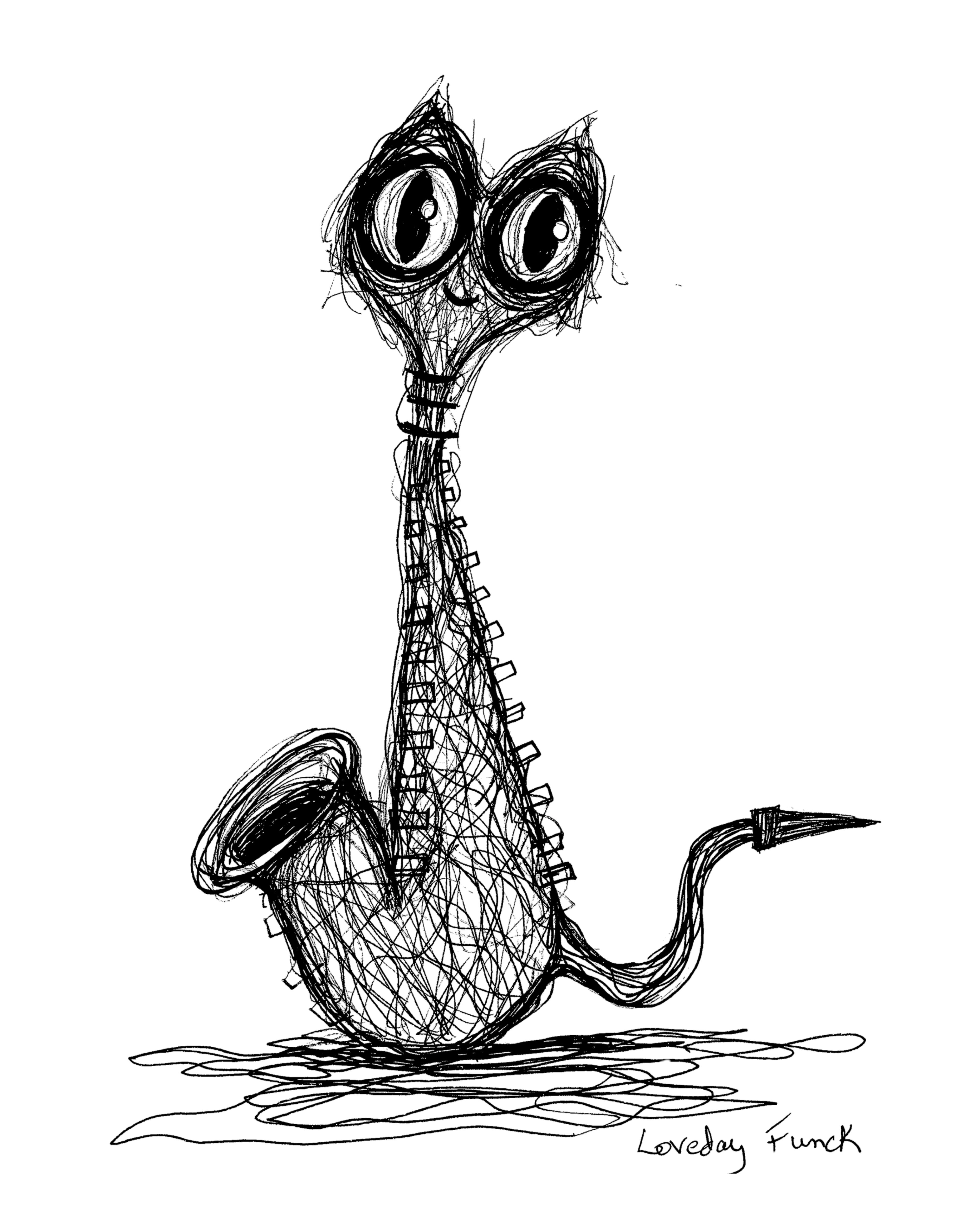 Watchful Horn - Original - Unbelonging by Loveday Funck