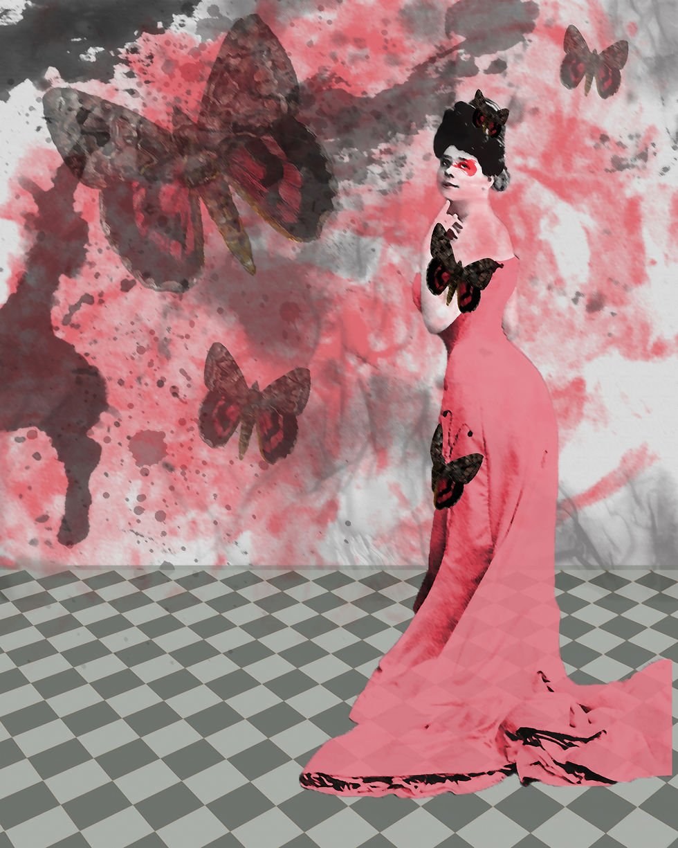 The Victorian Beauty of Butterfly aka Red Fashion Splatter