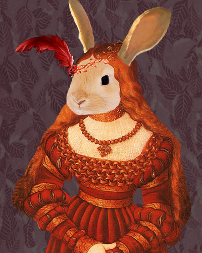 Art portrait of Renaissance Bunny Princess | fairysurreal