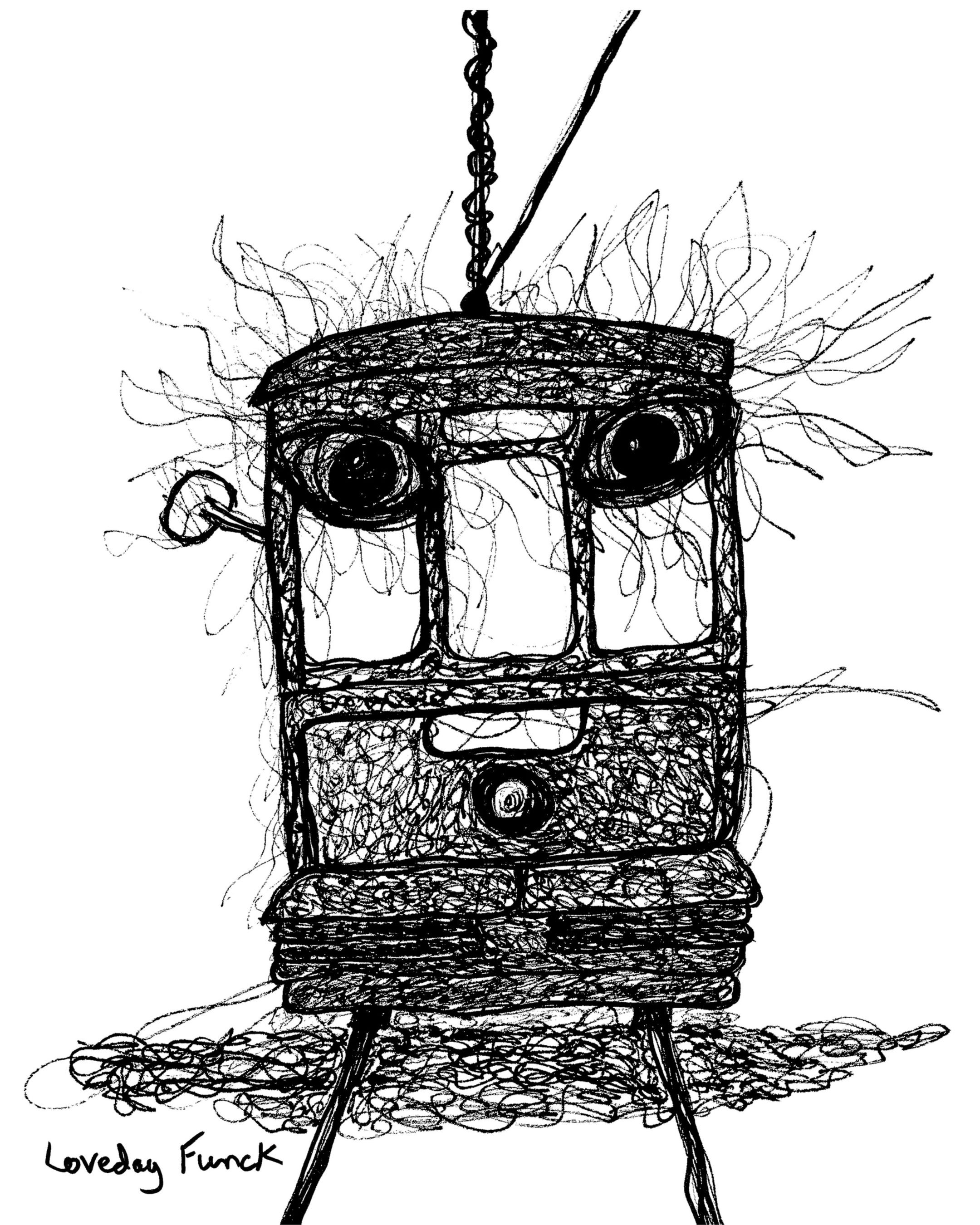 The Streetcar That Stayed | Limited Edition New Orleans Ink Art Print