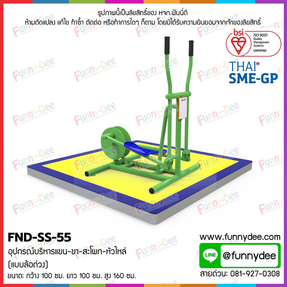 เครื่องออกกำลังกายกลางแจ้ง FND-SS-55: อุปกรณ์บริหารแขน-ขา-สะโพก-หัวไหล่ (แบบล้อถ่วง)