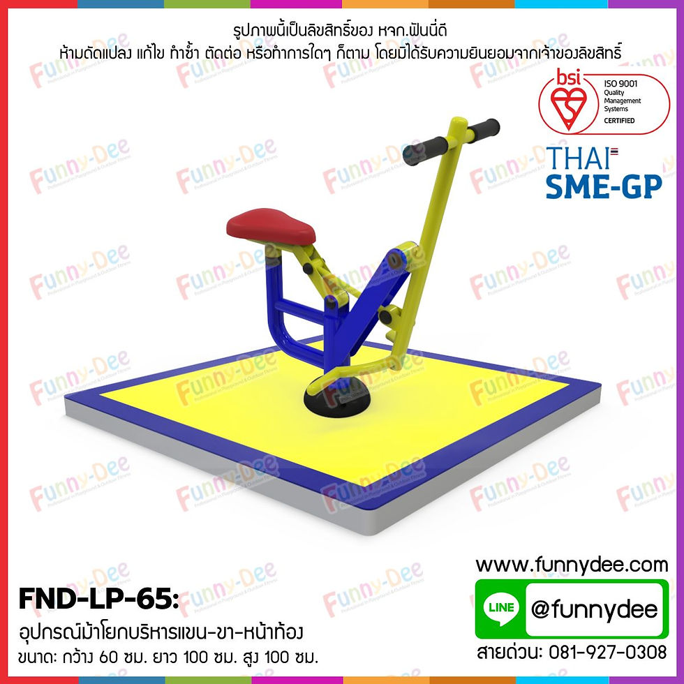 เครื่องออกกำลังกายกลางแจ้ง FND-LP-65 อุปกรณ์ม้าโยกบริหารแขน-ขา-หน้าท้อง