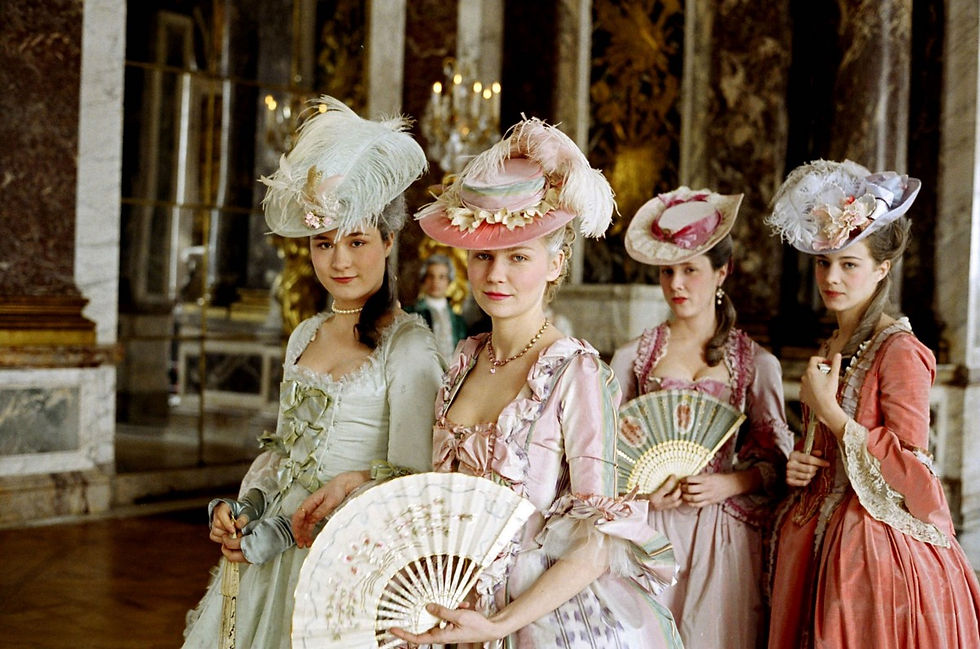 cores pastel no filme Maria Antonieta de Sofia Coppola 2006