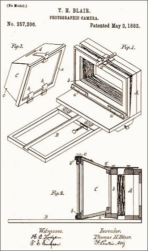 1882 Blair patent for its Combination Camera.