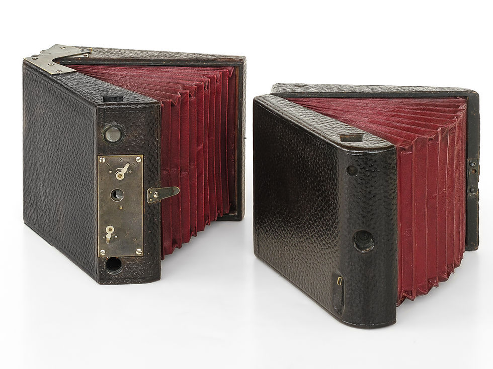 Kozy Camera Company. Kozy (Book Form) Cameras. Rare, unique design that opens like a book; the bellows open like pages. 1897-98