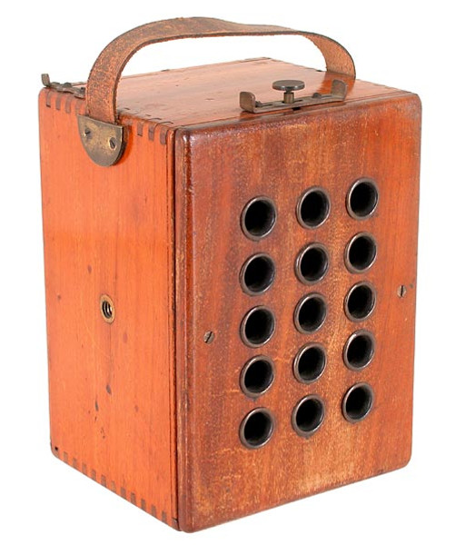 Royal Mail Stamp Camera with 15 lenses, 1907-15. Butcher (W. Butcher & Sons), London, England.