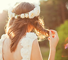 Bride with Flowers in Hair