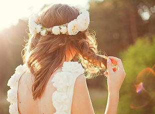 Bride with Flowers in Hair