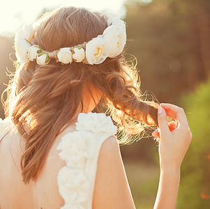 Bride with Flowers in Hair