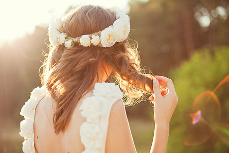 Bride with Flowers in Hair