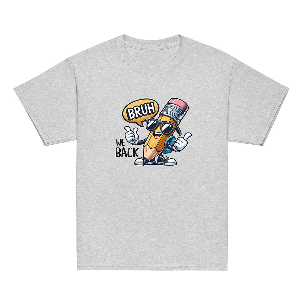 Cool Pencil "BRUH" T-Shirt – Back-to-School Vibes