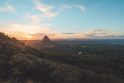 Mt Ngungun, Glass House Mountains, Sunshine Coast, Queensland, Sunset