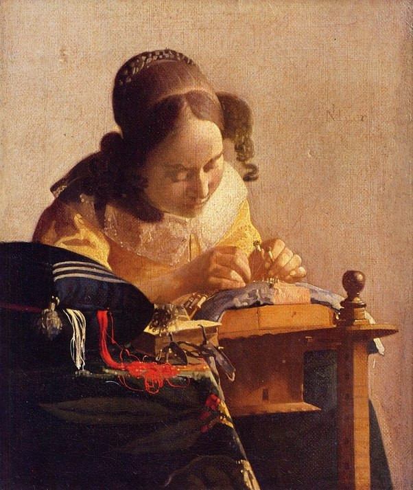 Johannes Vermeer’s “The Lacemaker”.