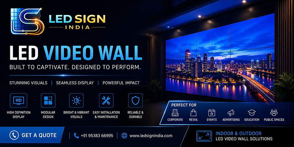 LED Video Wall Manufacturers in Bangalore – Indoor & Outdoor