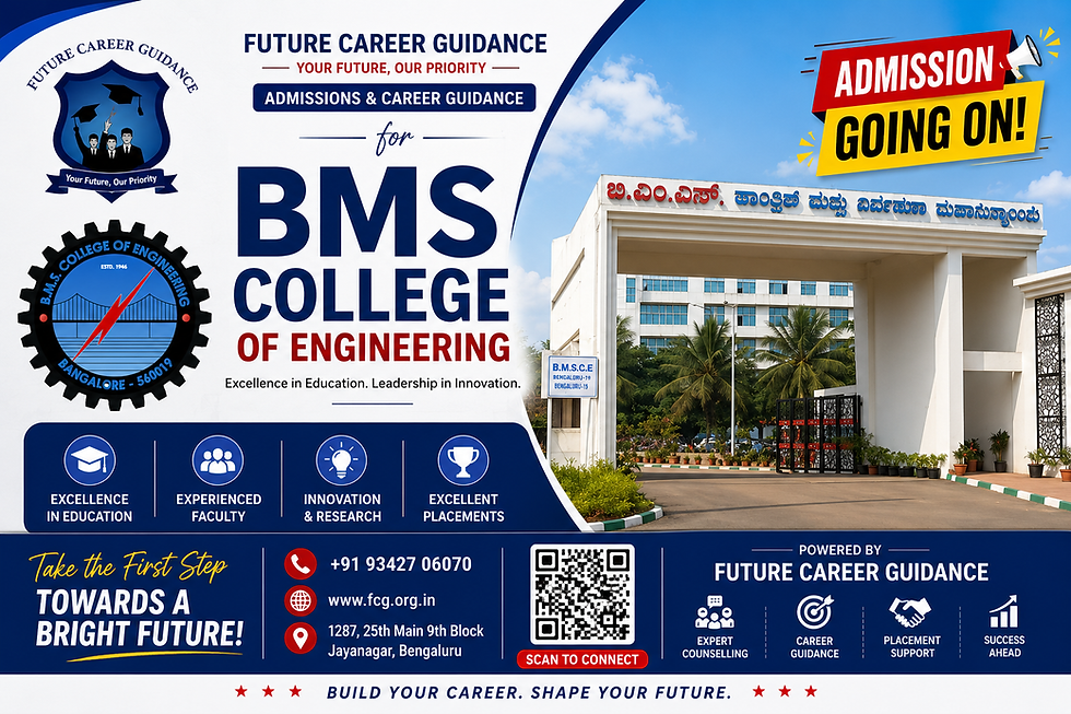 BMS College of Engineering Admission 2026 – BMSCE Bangalore KCET, COMEDK Cutoff & Fees | Future Career Guidance