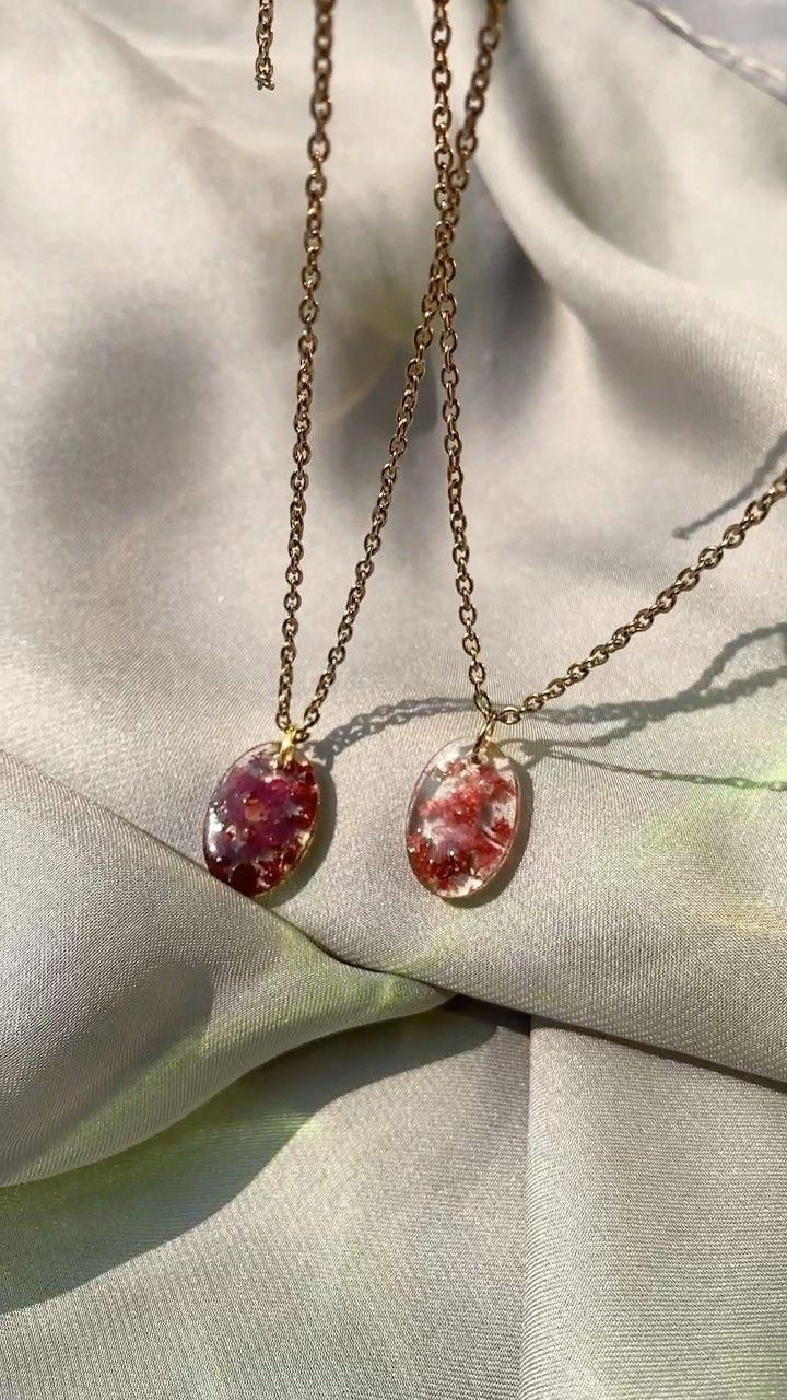 Thumbnail: Handmade Resin Floral Pendant jewelry