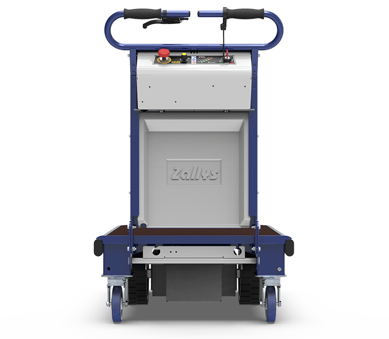 electric platform transport cart operator side view