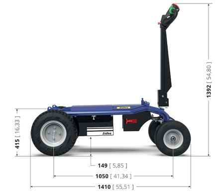 Zallys JESPI carrello elettrico - Dimensioni laterali
