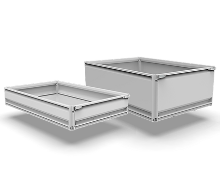 Ladeplattformen in verschiedenen Größen mit 3-seitig klappbaren Seitenwänden