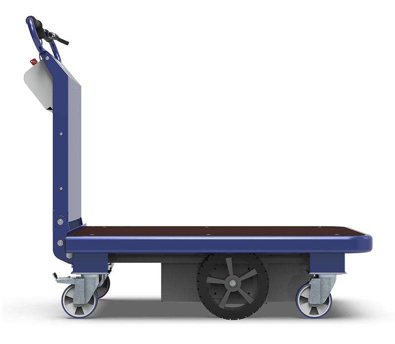 compact electric platform cart side view
