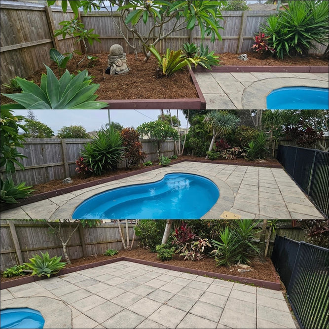 garden before after