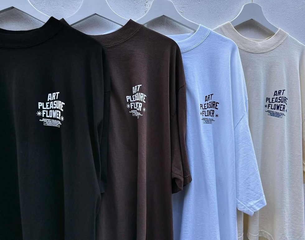 サムネイル： PLEASURE S/S TEE (7.5OZ GARMENT DYE DROP SHOULDER) BLACK × OFFWHITE