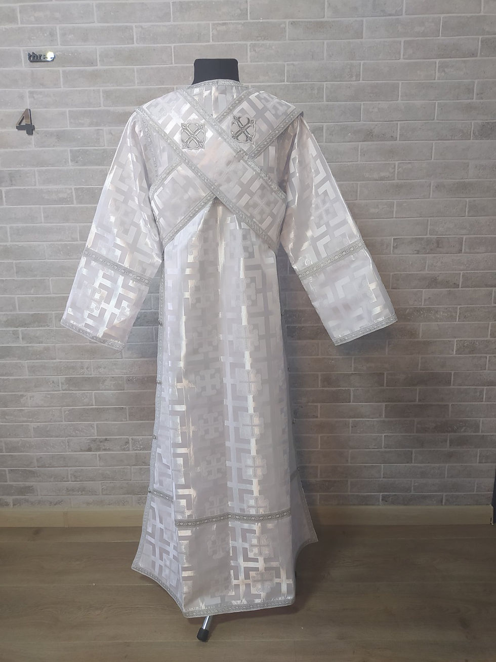 Thumbnail: Subdeacon's white alb - Vestment - Orthodox subdeacon's set - Liturgical garment