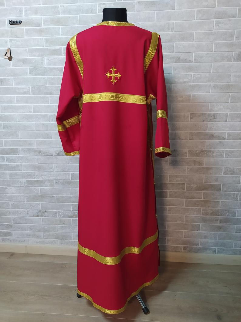 Thumbnail: Altar Server Reader Robe in gabardine - Stikharion - Surplice - Rochet - Alb