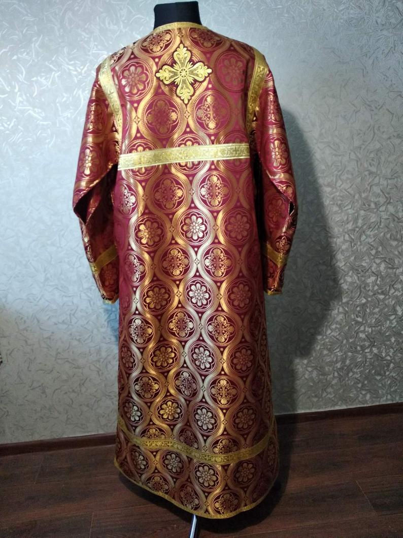 Thumbnail: Altar Server Reader Red Robe - Stikharion - Surplice - Rochet - Alb