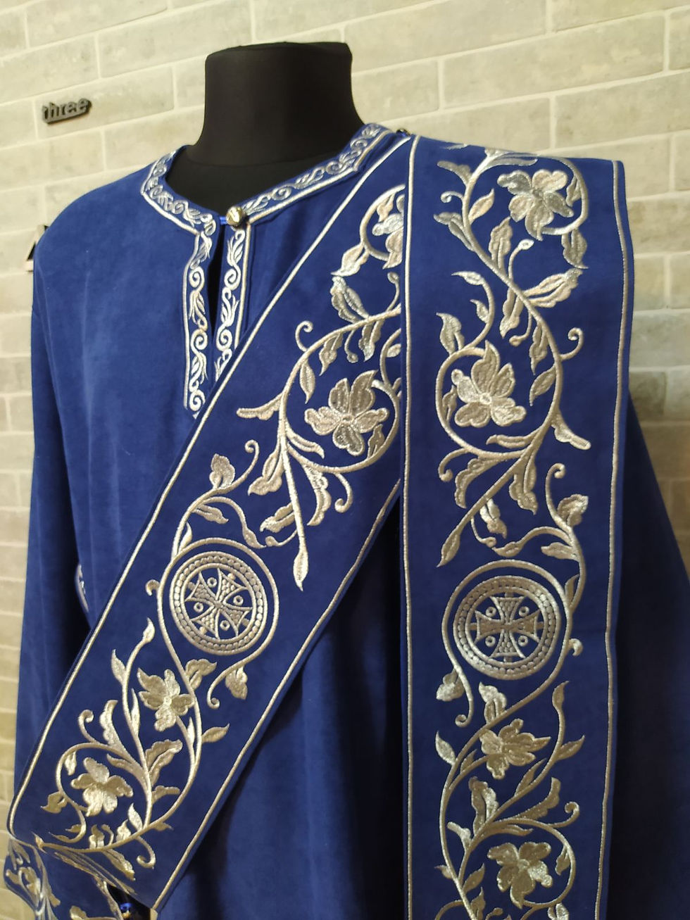 Embroidered Protodeacon's sticharion - Deacon's alb - Orthodox Vestment Deacon