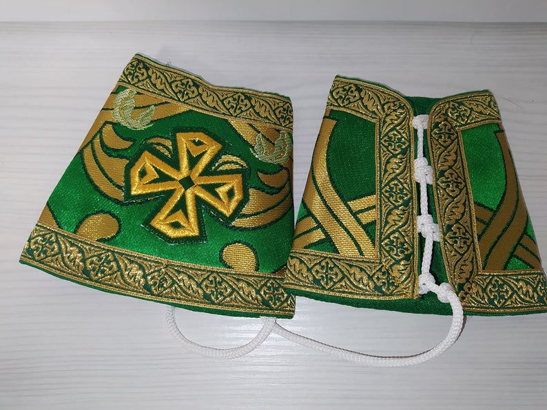 Thumbnail: Greek vestment in green brocade - Priest vestment - Clothes for priests - Attire