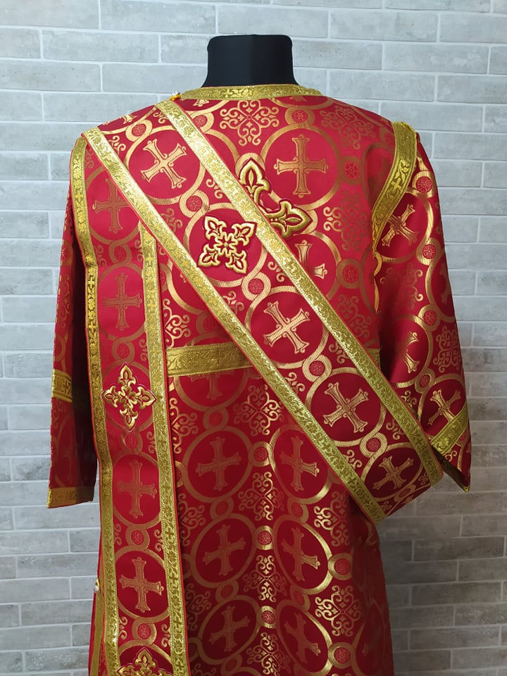 Thumbnail: Protodeacon's vestment - Stikharion - Orthodox deacon liturgical clothes