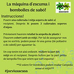 La màquin d'escuma i bombolles de sabó! - Instruccions