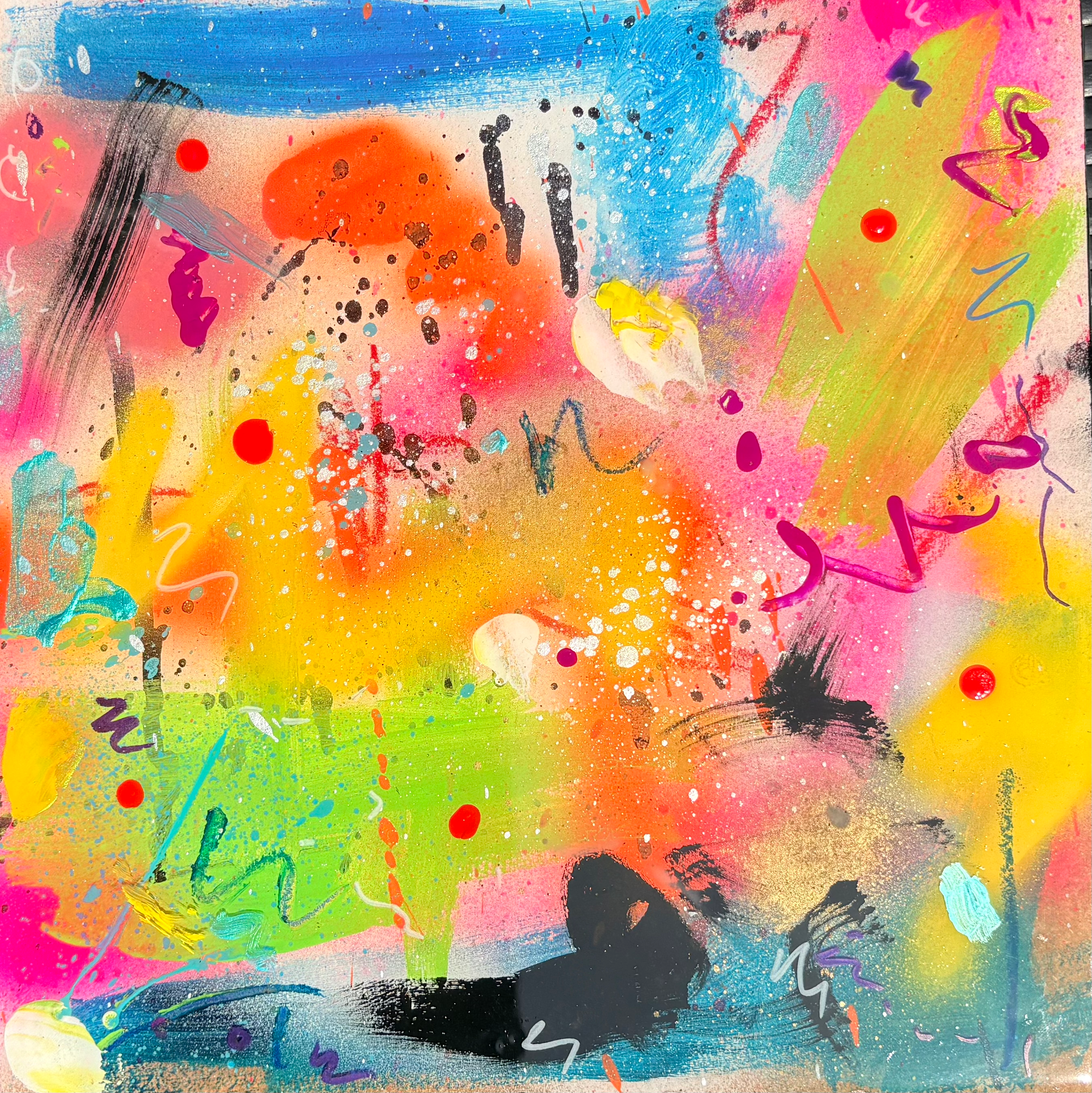 Primal Energy 2 - Original mixed-media acrylic on MDF