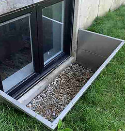 Window Well installed outside of the building