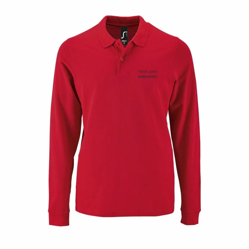 Men's Long Sleeve Polo Shirt With Your Logo