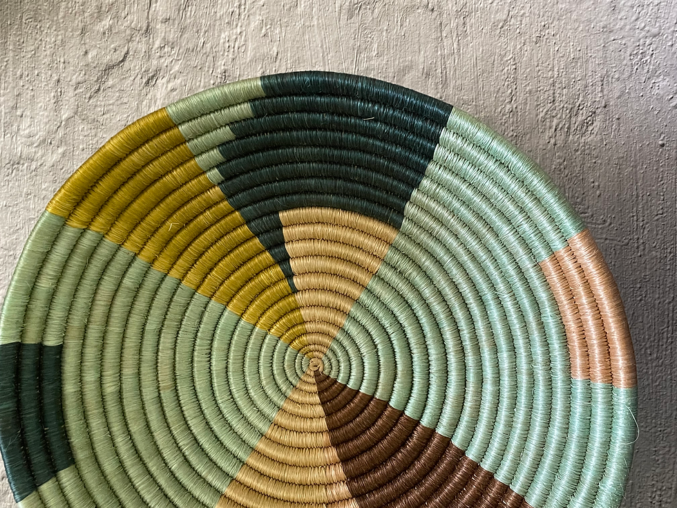 Thumbnail: Handwoven 14" Abstract Woven Bowl