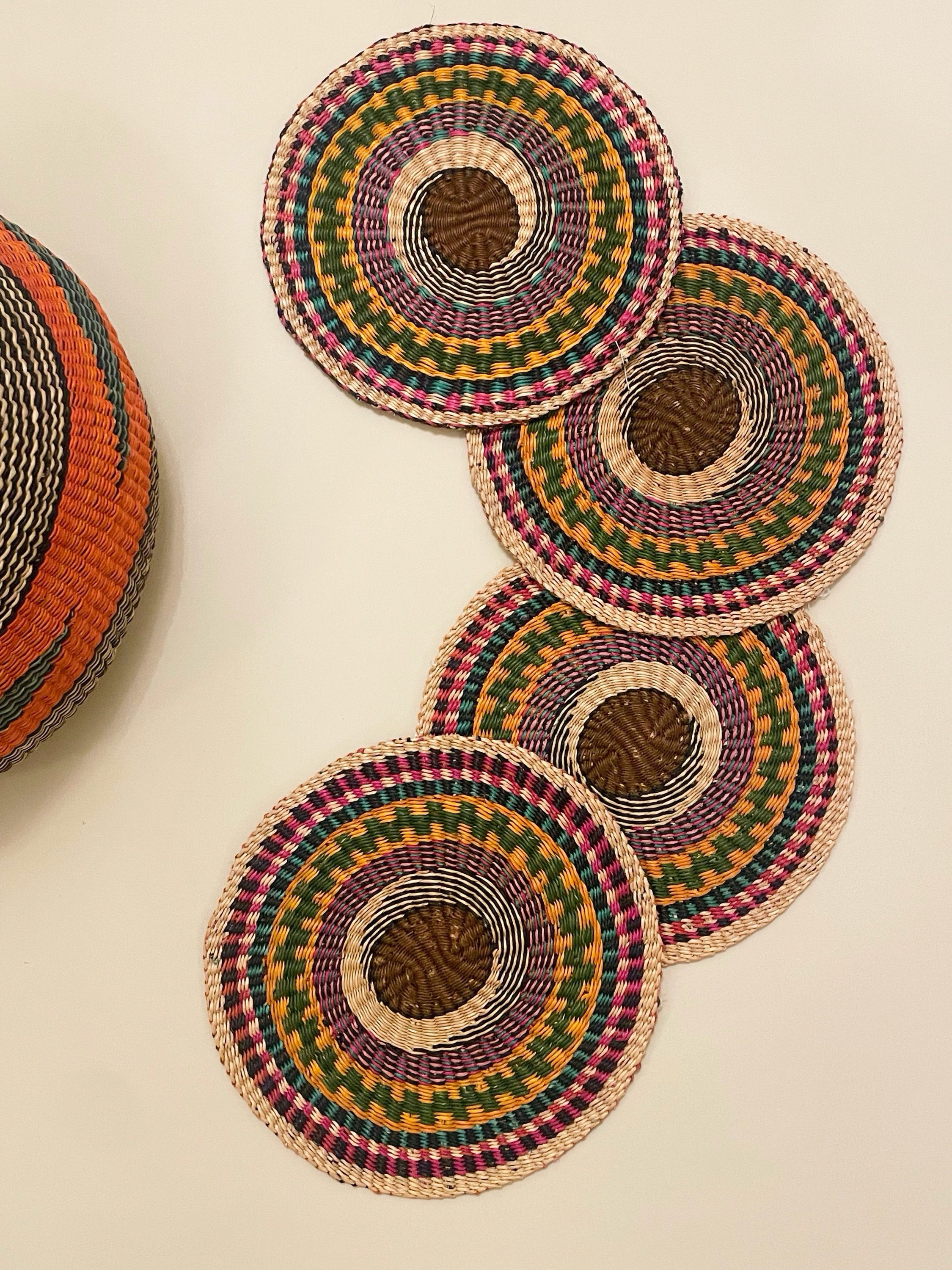 Handwoven Small ‘Art’ Colour Mix Placemats (Matching set of 4) - Set 06