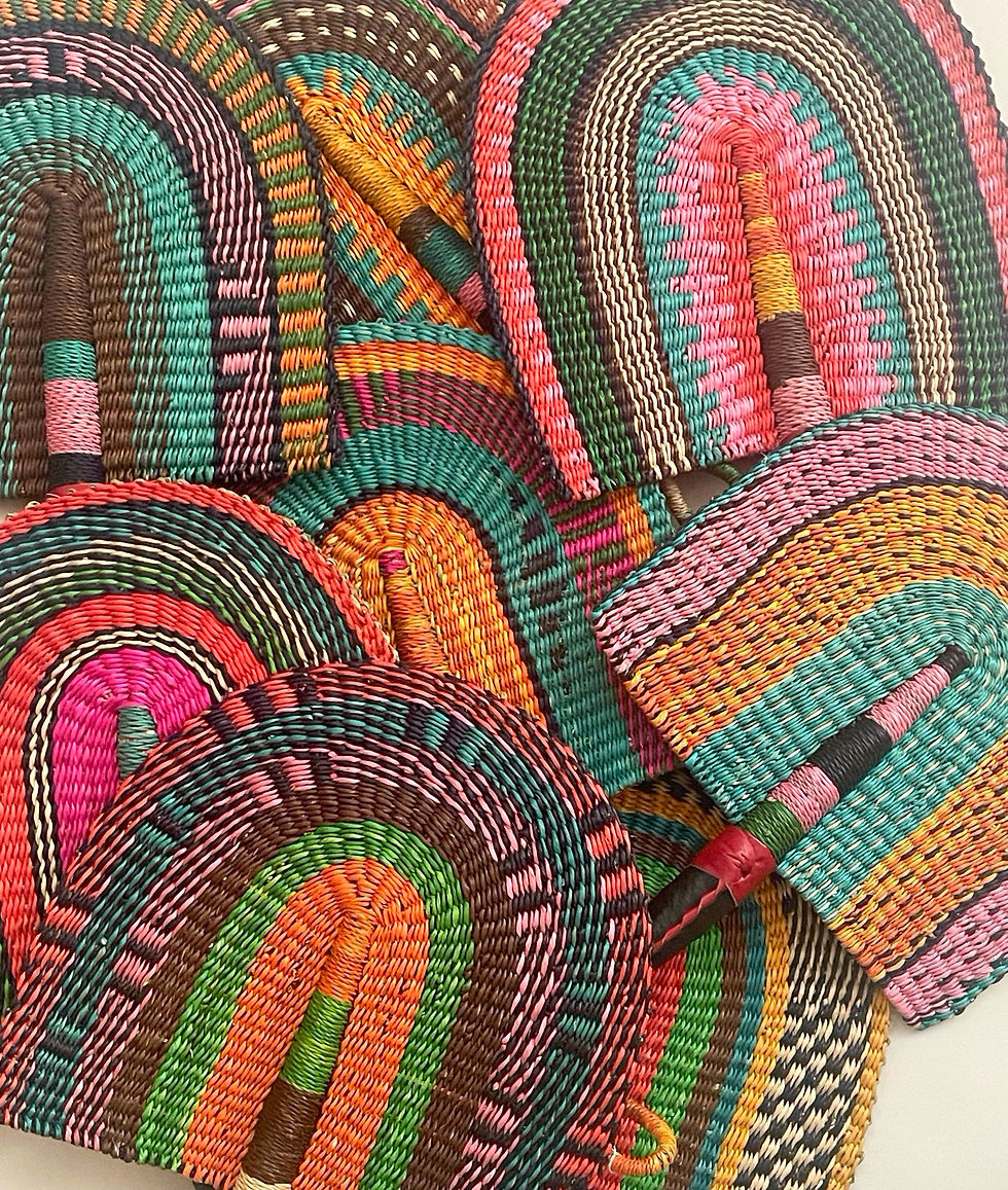 Handwoven Fans in 'Various Colour Mix' (New Season '25)