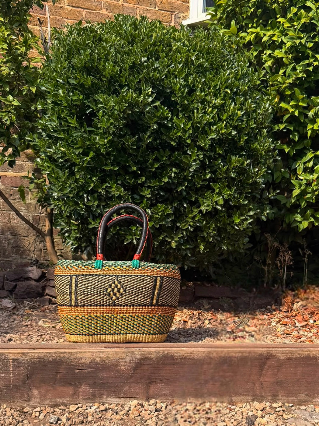 Handwoven Tapoh Tote Basket bag  in ‘Grove’