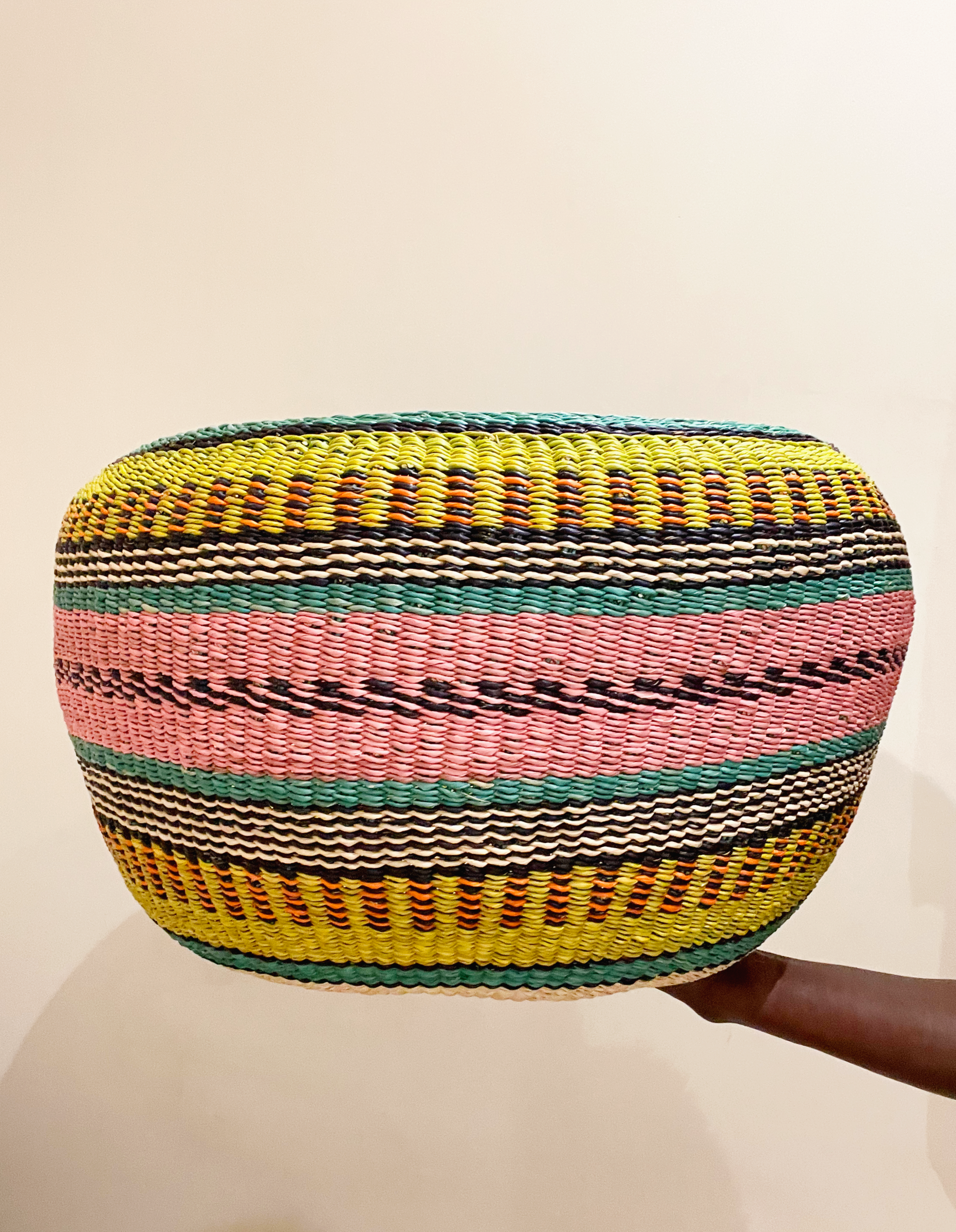 Handwoven 'Special Bowl'  Basket in 'Summer Burst'