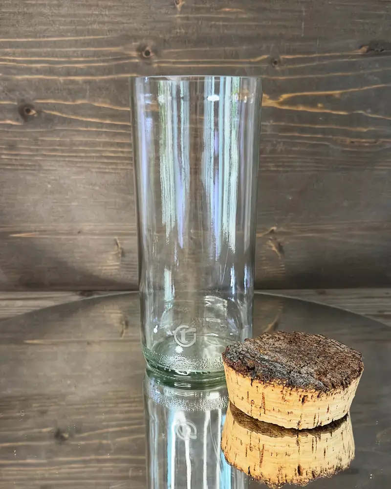 Miniaturbild: Handgemachtes Vorratsglas Stowen aus Upcycling-Glas mit Korkdeckel (Rinde)