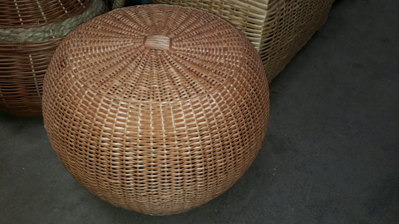 pouff tejido 60 cm de diametro