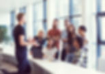 Team members talking about proect.